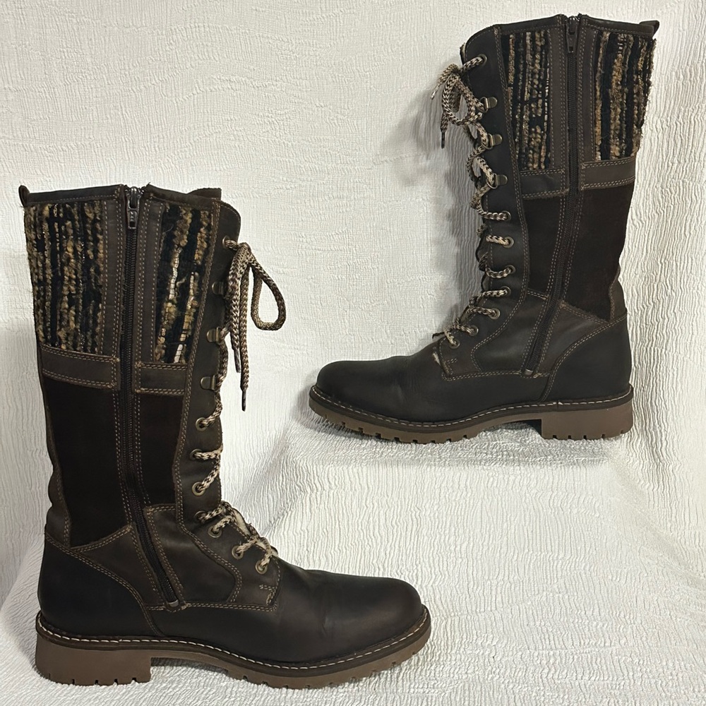 Bos & Co Holland Wool-Lined Waterproof Tall Boots Sz 40/9.5 Portugal ❄️🖤 - Picture 5 of 9